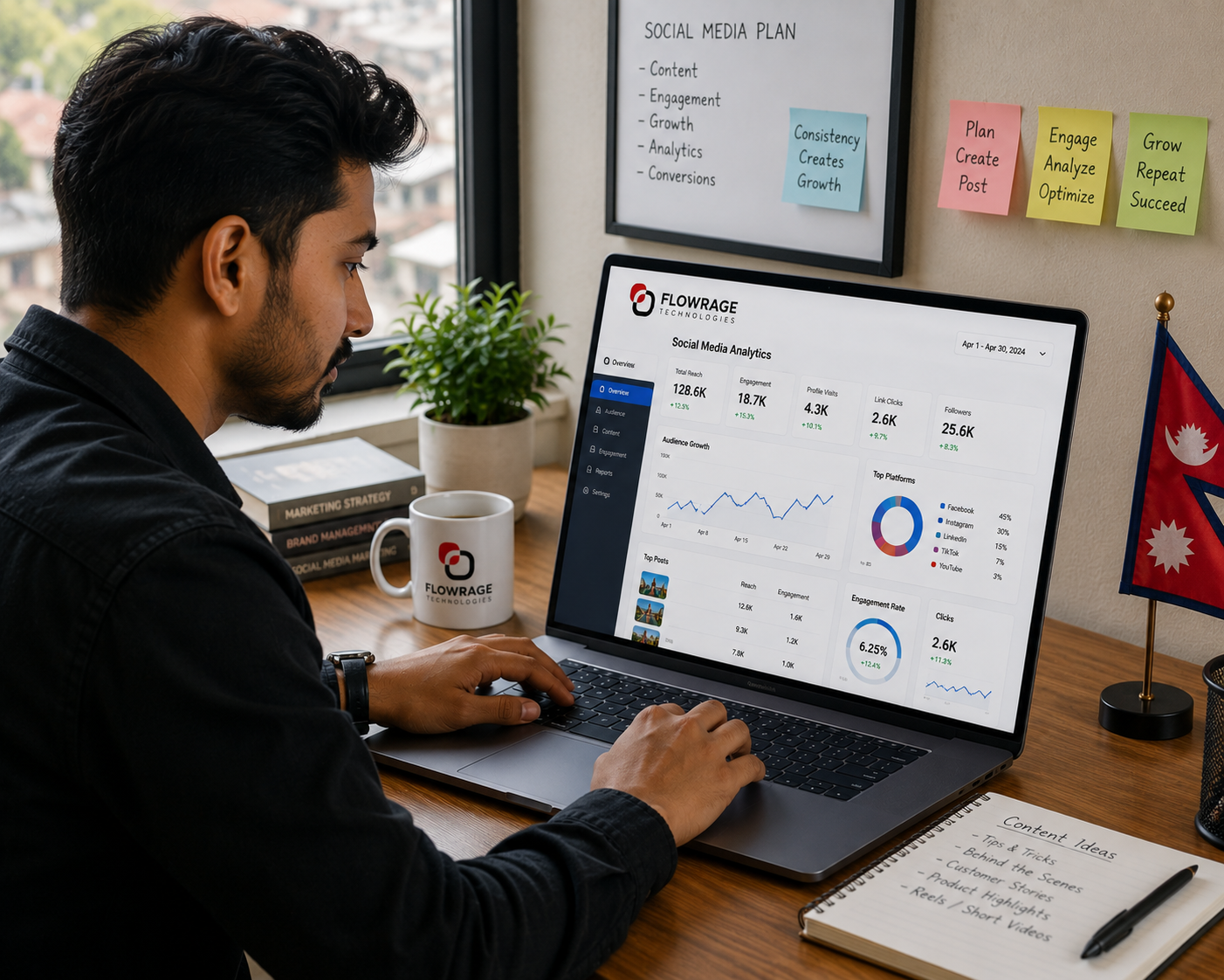 Focused work on social media analytics