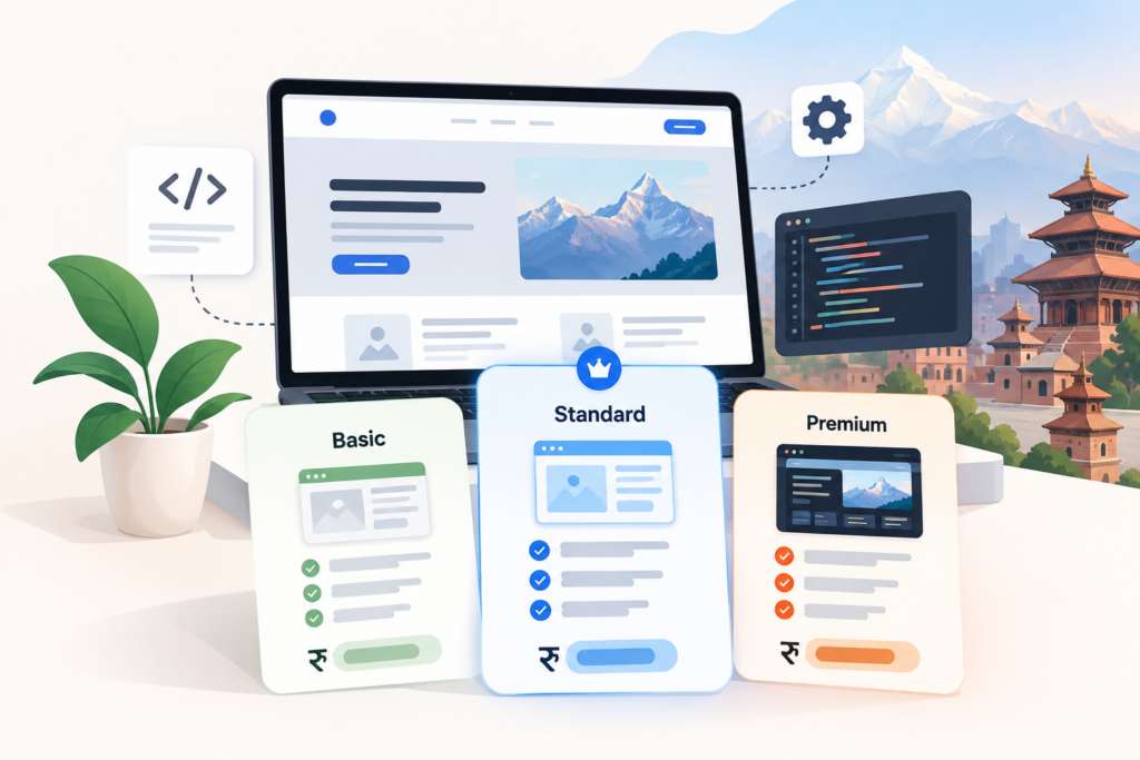 Website development cost in Nepal and what each package includes
